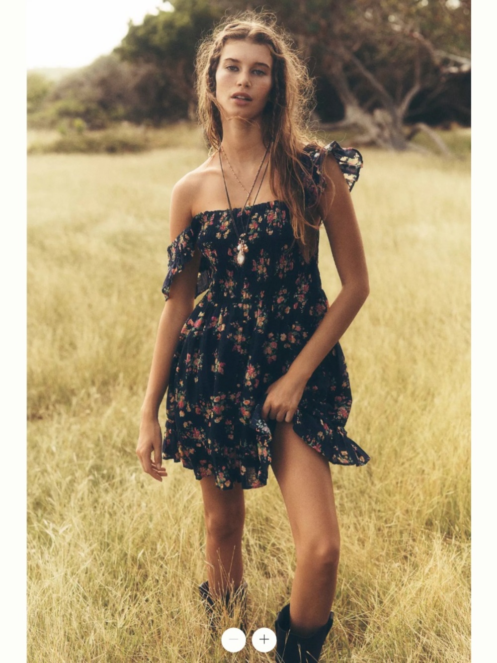 Anthropologie The Peregrine Square-Neck Mini Dress